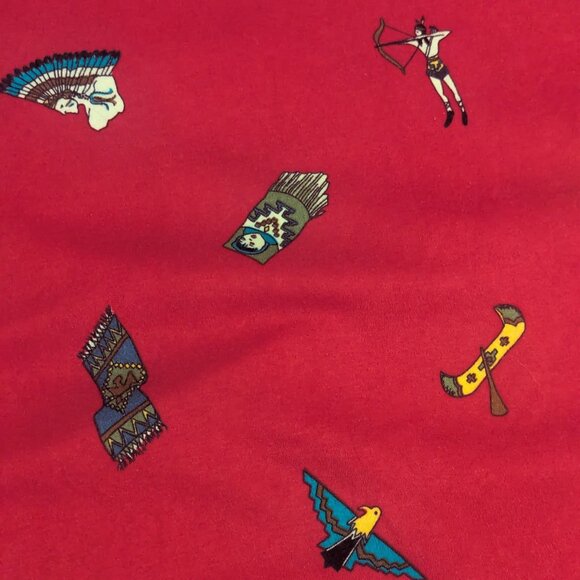 Vintage Native Inspired Sharon Young Dress Desert Western 80s Novelty Print Maxi - Picture 7 of 8